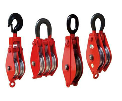HOISTING PULLEY BLOCK WITH ONE SIDE OPEN